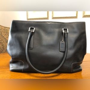 Coach Black Leather Tote